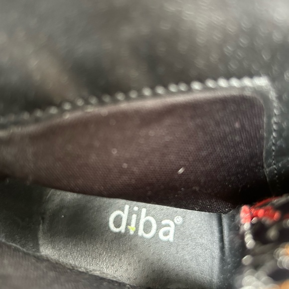 Diba floral ankle boots 3” combat boots buckle zipper sides. Black multi Color - Picture 4 of 7